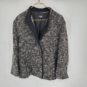 Talbots Black and White Tweed Blazer